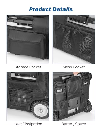 Image of JOYTUTUS Insulated Protective Cover for 30 Quart (28L) Car Portable Refrigerator, Dual System Electric Cooler Fridge Cover Transit Bag