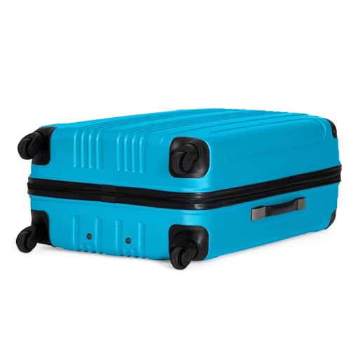 Image of Kenneth Cole REACTION Out of Bounds Lightweight Hardshell 4-Wheel Spinner Luggage, Teal, 28-Inch Checked