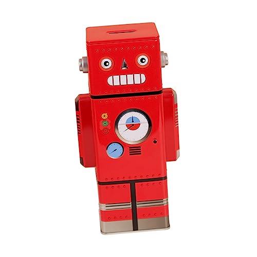 Garneck - Garneck Pot d'économie de Robot Filles Banque sécurisée pour Enfants Caisse d'épargne porcin banques pour Ados de Monnaie pour Enfants Le Fer Rouge