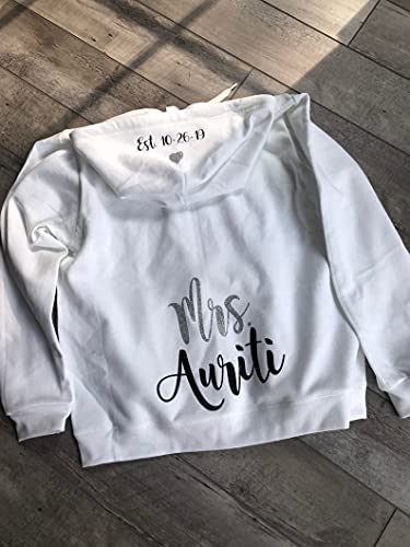 Personalized Future Mrs Sweatshirt, Bride Hoodie for Wedding Day, Bridal Shower Sweater, Winter Engagement Gift3