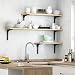 Alise 4Pcs Stainless Steel L Brackets For Shelves Black, Small Floating Shelf Brackets, 90 Degree Right Angle Bracket, Heavy Duty Metal L Bracket Corner Brackets For Wood Furniture (2.56X2.56 In