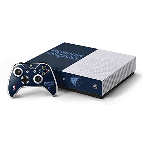 Skinit Decal Gaming Skin Compatible with Xbox One S Console and Controller Bundle - Officially Licensed NBA Memphis Grizzlies Standard - Blue Design