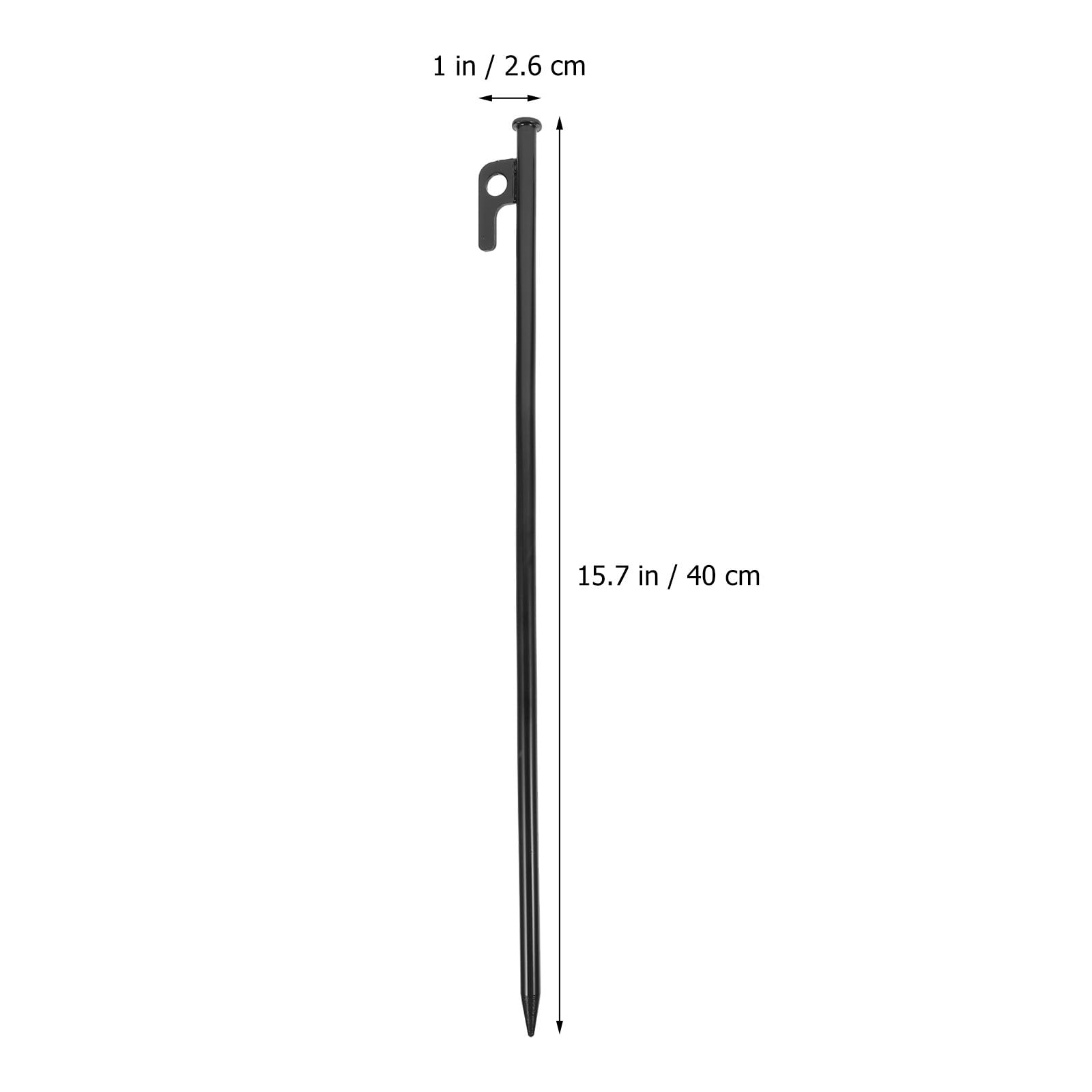 Ciieeo 4 Piquets de Tente en Acier Robustes 40cm pour Camping Extérieur, Faciles à Retirer, Accessoires Indispensables pour Tentes et Auvents
