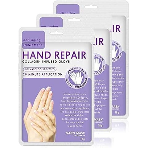 handmaske für sehr trockene hände - Lavendel Feuchtigkeitsspendende HäNde Maske - Whitening Hand Mask, Handpflege FüR Frauen & MäNner Spa- Reparaturen - Touchscreen-Material (3 Paare) Cover