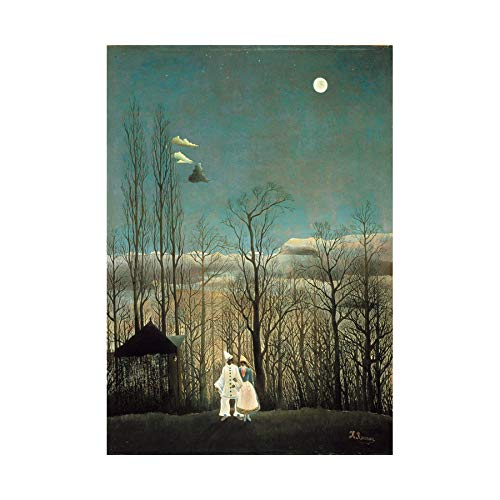 Wee Blue Coo Painting Henri Rousseau A Carnival Evening Wall Art Print
