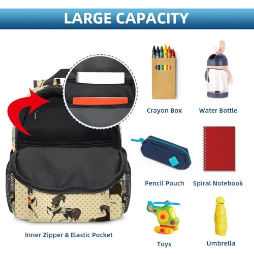 Petit sac à dos rétro léger multicolore avec poches pour bouteille d'eau - 5