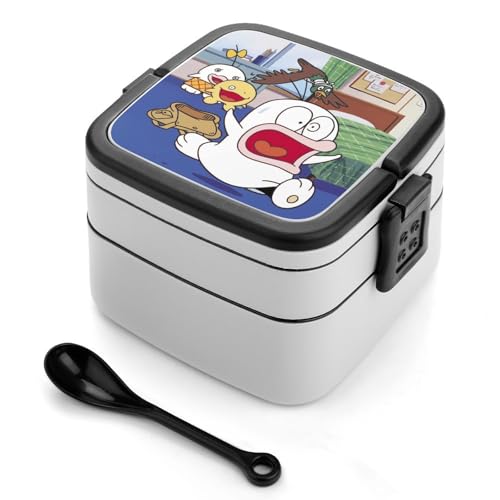 弁当箱 オバケのQ太郎 ランチボックス 二段 お弁当箱 おべんとう箱 ランチケース 大人用 子供用 学生 仕事 通勤 1000ml