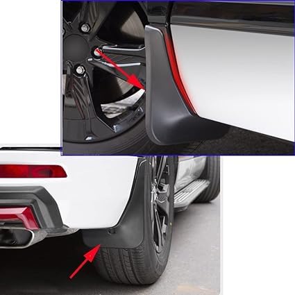 Mabett Lot De 4 Bavettes Garde-boue Avant Et Arrière Pour Ford Maverick 2025, 2024, 2023 Et 2022, Matériau Flexible, Garde-boue Avant Et Arrière Résistant Aux Intempéries (ne Convient Pas Au Modèle