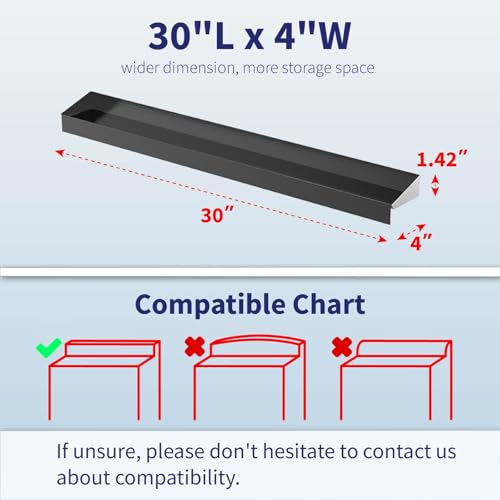 Mount Walker 30" Upgrade Stainless Steel Stove Top Shelf, Magnetic Shelf for Kitchen, Over The Stove Spice Rack Organizer, Back of Oven Rack with Border All Around, Black by Mount Walker - Image 8