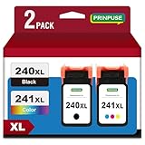 PRINPUSE 240XL 241XL Combo Pack PG-240XL CL-241XL Replacements for Canon 240 and 241 Ink Cartridges Black Color Used with Canon Pixma Printer MG3600 MG3620 TS5100 TS5120 MG3520 MG2120 MX452 MX512