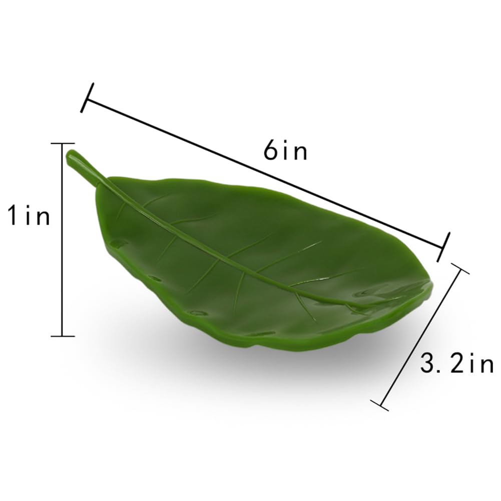 WELANGBN 1Pcs Creative Simulated Leaf Soap Box - Bathroom Soap Holder, Ideal for Scented Soaps, Efficient Drainage for Laundry Soap, Elegant Soap Storage Rack (Green)