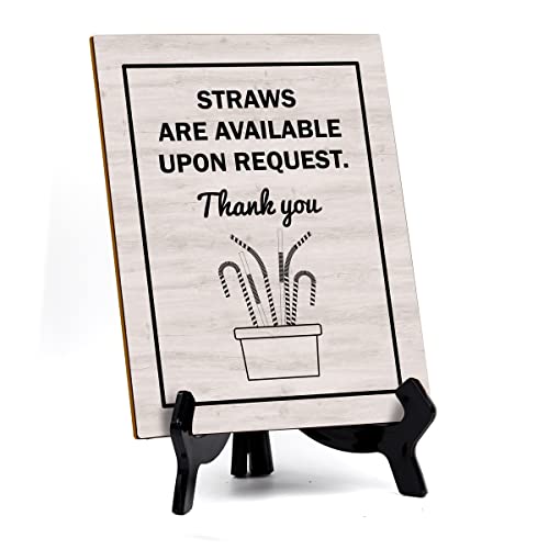 Signs ByLITA Straws Are Available Upon Request. Thank You Table Sign with Acrylic Stand (6x8“)