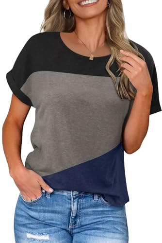 KISSMODA Summer Short Sleeve T Shirt Loose Fit Casual Dressy Women Top 2025 Trendy Ladies Fashion Blouses(S-3XL)