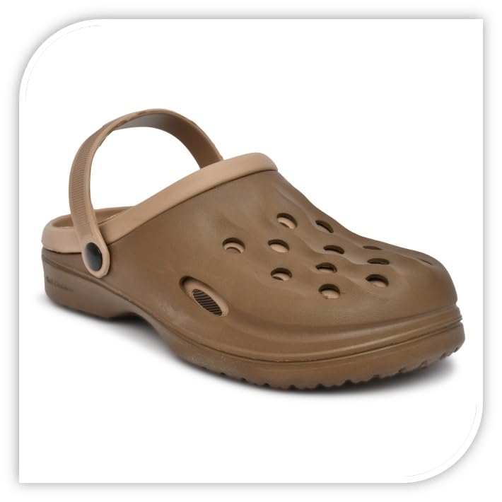 Image of BADLAV Mens Men's Lightweight Classic Clogs || Sandals with Adjustable Back Strap for Men (M-301) Clog