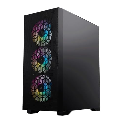 Gabinete Gamer Acegeek Shield D440, Mid-Tower, Lateral de Vidro, Preto, AG-SHIELD-D440-BK - Imagem 4