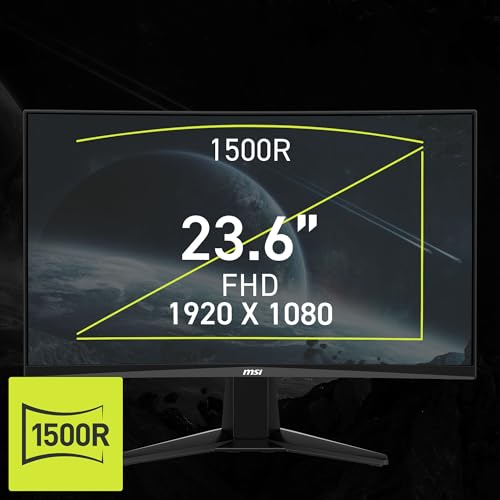 Image of msi MAG 245C X24 24-inch 1920 x 1080 (FHD) Gaming Monitor, 240Hz, AMD FreeSync Premium, HDR Ready, HDMI, VGA Port, VESA, Tilt,1ms, Black