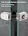 Stainless Steel Glass Door Lock, No Drill Anti-Theft Security Lock Glass Door Cabinet Lock with Keys Open/Close Home Hotel Bathroom, for 10mm-12mm/0.39-0.47in