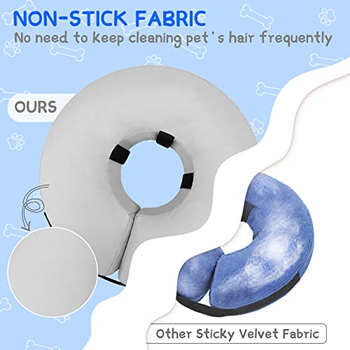 Image of Supet Inflatable Dog Cone Collar Alternative After Surgery, Dog Neck Donut Collar Recovery E Collar to Stop Licking, Soft Dog Cone for Medium Large Dogs