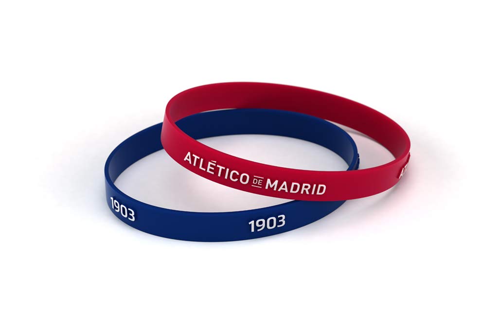 Atlético de Madrid Bransoletka Relieve czerwona i niebieska standardowa dla mężczyzn | silikonowa bransoletka | wsparcie oficjalnego produktu | ATM