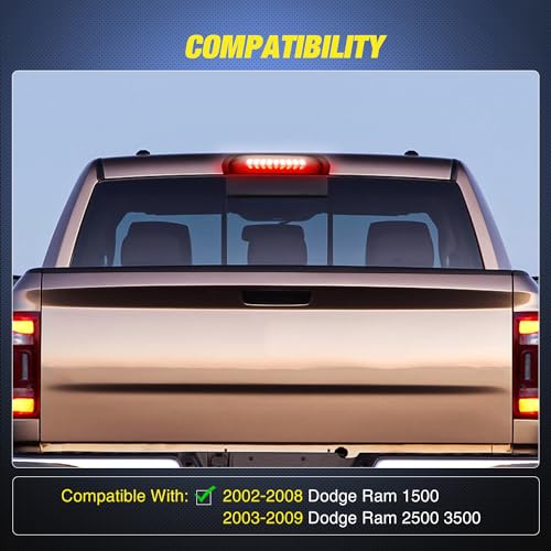 Image of Nilight Third Brake Light for Dodge Ram 1500 2002-2008 RAM 2500 3500 03-09