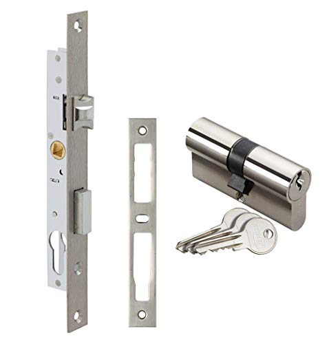 Metalux SNA10023 Serrure pêne Dormant 1/2 Tour N7-28 mm Cylindre Entraxe 70 mm-avec gâche-F107281020