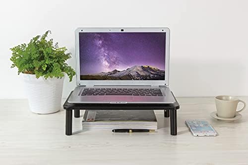 VonHaus Monitor Stand Riser  3 Height Adjustable Steel Laptop Stand for Desks, PCs, Laptop, Tablets and Monitors Ergonomic Computer Stand with Ventilation up to 20KG