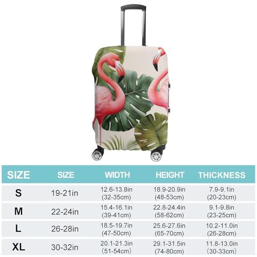 Luggage Cover Elastic Suitcase Cover Anti-Scratch Suitcase Covers Travel Flamingo Palm Trees Leaf Luggage Covers Luggages Protector for Travel Adult Luggages Decorative 18-32 Inch2