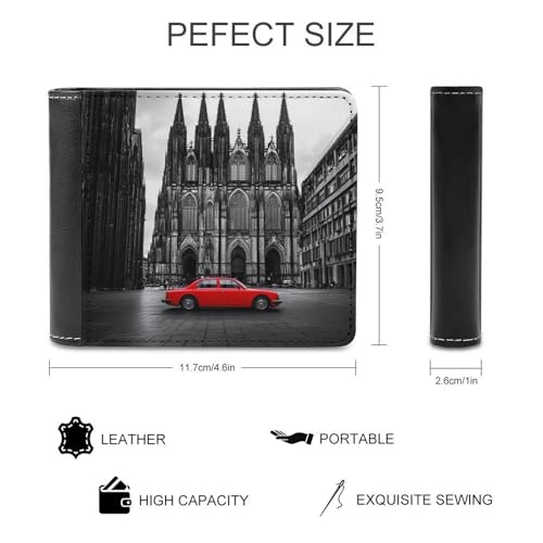 Cologne Cathedral Famous City Bi-fold Wallet for Men Women Print PU Leather Slim Cash Card Holder2