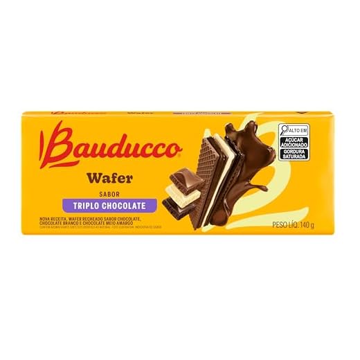 Biscoito Wafer Triplo Chocolate Bauducco 140g