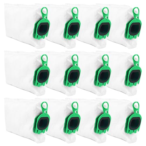 Ravytha 12 Piezas Bolsas Aspiradora Compatible con Vorwerk Kobold VB100 FP100, Bolsas de Aspiradora, Bolsas de Polvo, Bolsas de Filtro Repuesto para Vorwerk Kobold VB 100 FP 100 Aspiradora