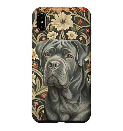 Blue Cane Corso William Morris �t���[�����A�[�g �X�}�z�P�[�X iPhone XS Max �p