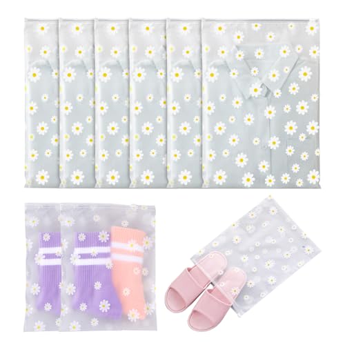 Homshsjhkis 20 Pcs Zipper Beutel, Zip Beutel Groß Wiederverwendbar, Reisetasche Wasserdichte Gefrostet Zip Tüten Bag Plastikbeutel Aufbewahrungsbeutel für Kleidung Unterwäsche Handtuch Schuhe Kosmetik