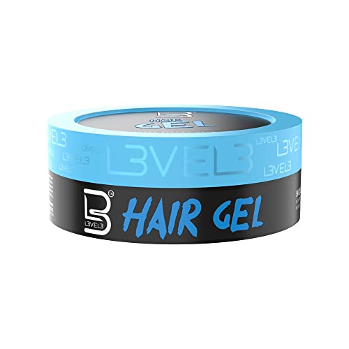 L3VEL3 Super Strong Hair Gel, Creates Sleek, Long Lasting Hairstyles, Gives Volume and Adds Shine