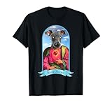 Divertido cachorro de galgo italiano en retrato religioso Camiseta