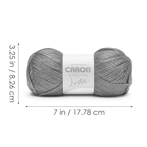 Image of Caron Simply Me Luster Yarn for Crocheting Soft, Sable, 2-Pack