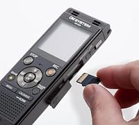 OM SYSTEM WS-883 hochwertiger digitaler Voice Rekorder mit integrierten Stereomikrofonen, Direkt-USB, Rauschunterdrückung, 8 GB interner Speicher, VCVA, schwarz – Ansicht 4