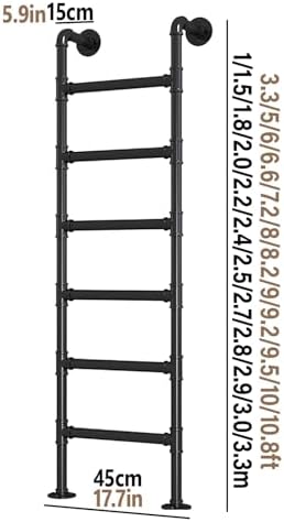 Heavy Duty Wall Mounted Bunk Bed Ladder - 330lbs Capacity - 3.3ft Safe Step Ladder for High Loft Attics, Dorms, Outdoor Use & Easy Access to Attic/Basement