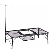 ロゴス(LOGOS) アイアンメッシュ 3FD BBQテーブル 13070-BC 73581002 キャンプ 折り畳み メッシュテーブル アウトドア テーブル