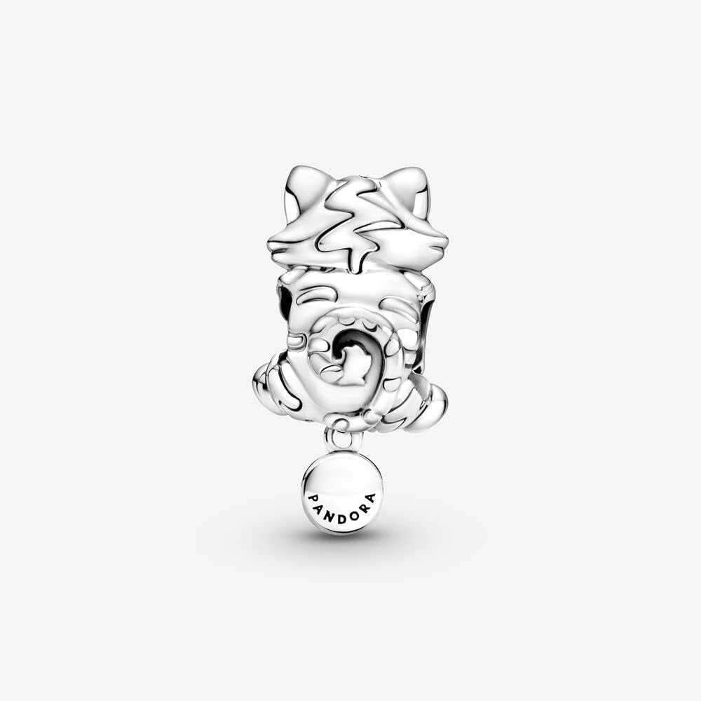 Pandora Kitten & Yarn Ball Charm - Compatible Moments Bracelets - Jewelry for Women - Gift for Women - Made with Sterling Silver, No Box