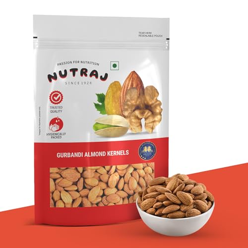 Image of Nutraj Gurbandi Almond Kernels 1 Kg (250g x 4) Pouch | Choti Giri | Badam | Dry Fruits and Nuts | Grocery Item.