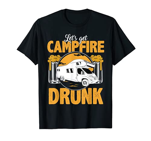 Camping Camper Funny Camping Cerveza Amante Autocaravana RV Camiseta