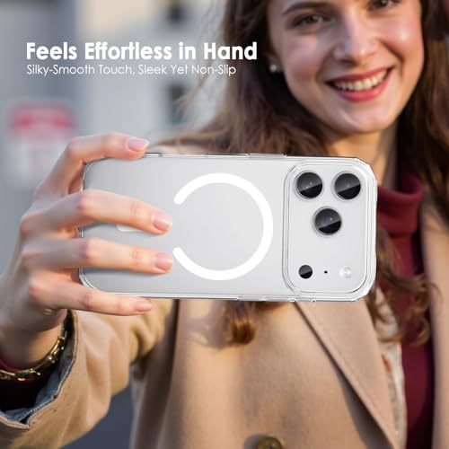 Image of FanTEK Phone Case Compatible with iPhone 17 Pro 6.3 Inch, Magnetic Case Clear Protective Bumper Hard Back Cover