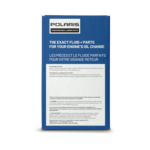 Polaris Full Synthetic Oil Change Kit, 2877473, 2 Quarts of PS-4 Engine Oil and 1 Oil Filter by Polaris - Image 7