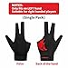 soamotoi Pool Glove Left Hand 3 Finger for Right-Handed Player, Breathable Billiards Glove Quick Dry, Durable Pool Cue Gloves, Professional Snooker Cue Gloves for Billiards Accessories (Black, L)