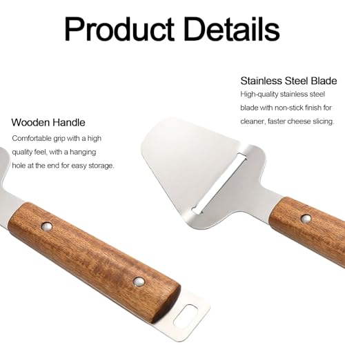 Image of Cheese Slicers for Block Cheese, Handheld Plane Butter Cutter for All Types Of Cheeses, Non Stick Cheese-Peeler Stainless Steel, Durable Kitchen Cooking