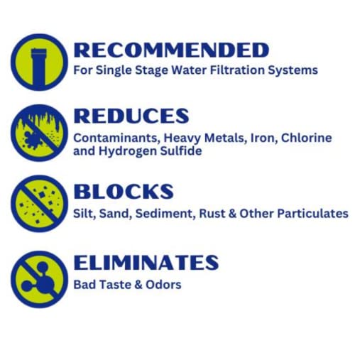Image of CLEAR2O RV 2 IN 1 DUAL FILTRATION REPLACEMENT WATER FILTER - CDF1501 PRE-FILTER & CARBON FILTER