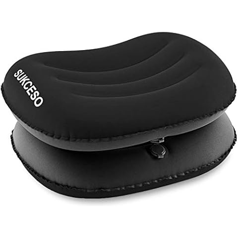 SUKCESO (2 Count) Aufblasbares Camping Kissen - Mini Ultraleichte Klein Mellow Comfort Kopfkissen Aufblasbar Outdoor Auto Trekking Schlafsack Strand Wasser Kissen Selbstaufblasend Camping Pillows Cover