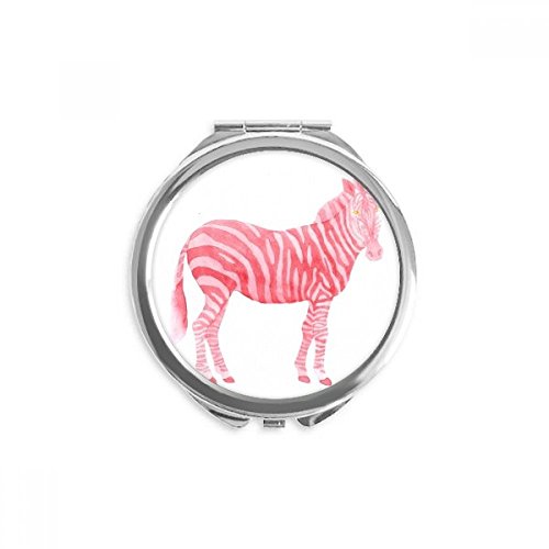 Miroir rond maquillage de poche DIYthinker red zebra pour célébrer la faune sauvage