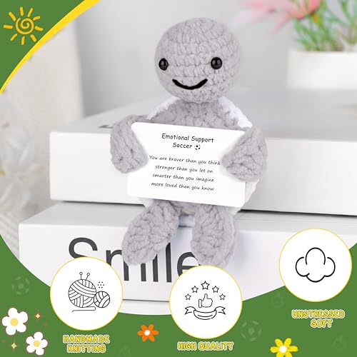 image for JoycuFF Mini Funny Crochet Soccer Gifts - Positive Emotional Support T