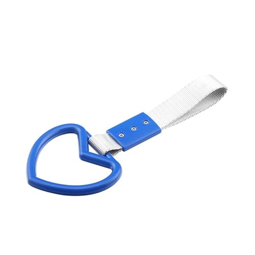 Holy Feather Tsurikawa Car Handle Strap - Drift in Style with JDM Accessories(Heart: Blue/White)